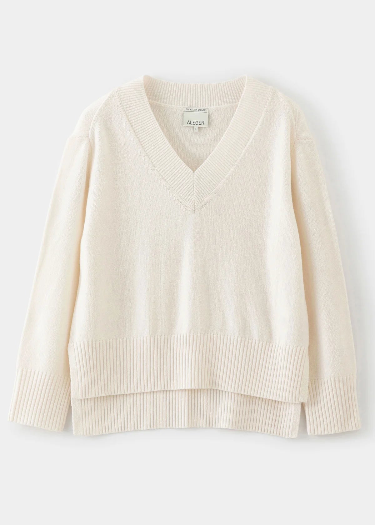 Aleger Cashmere Blend N136W Pullover Winter White