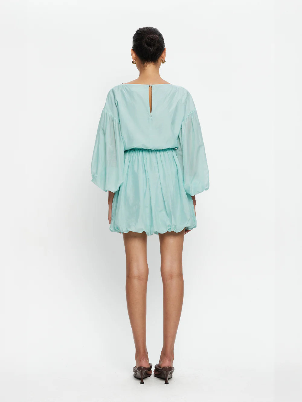 Kivari Riley Bubble Hem Mini Dress Mint