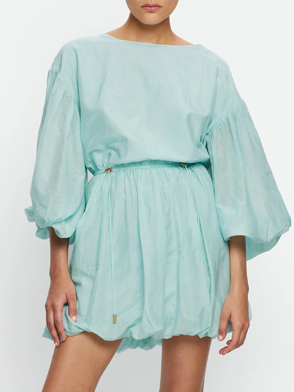 Kivari Riley Bubble Hem Mini Dress Mint