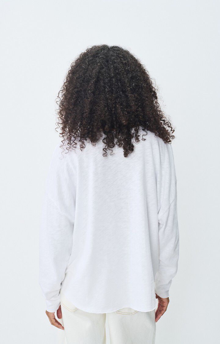 American Vintage Sonoma V-Neck LS Top White