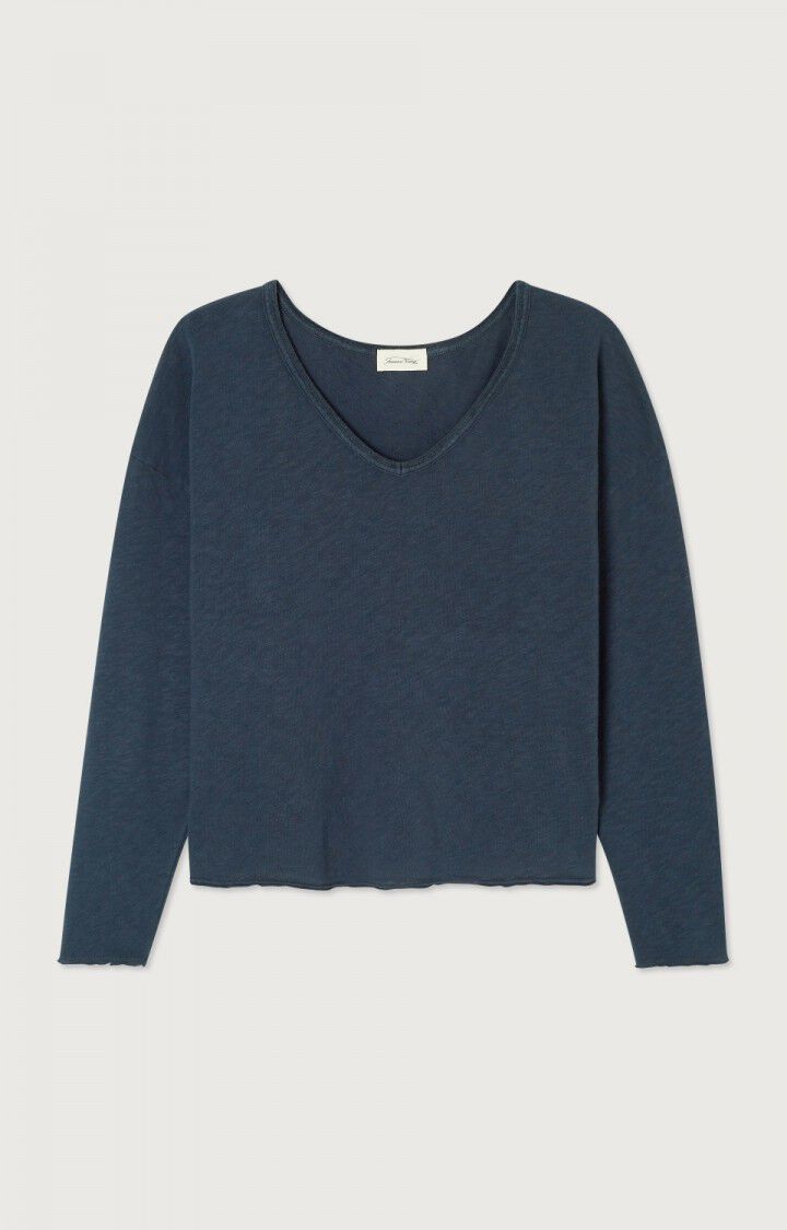 American Vintage Sonoma Vneck LS Top Vintage Navy Blue
