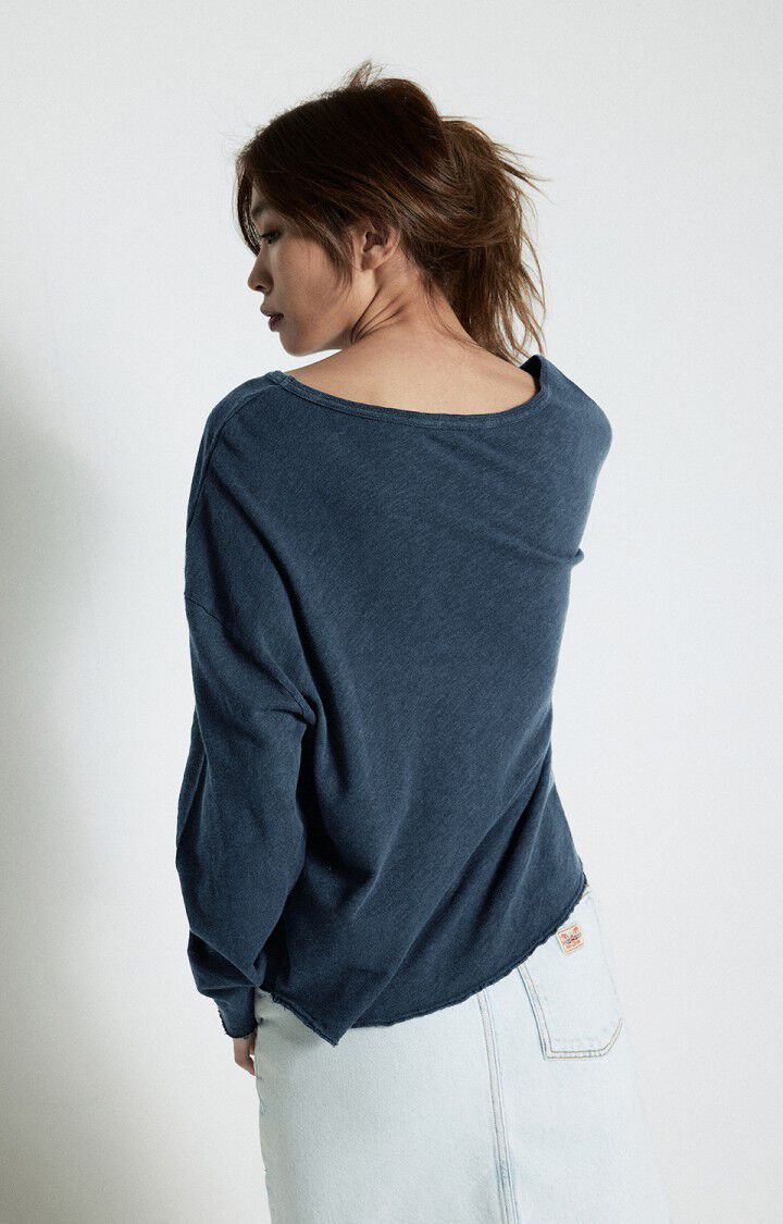 American Vintage Sonoma Vneck LS Top Vintage Navy Blue