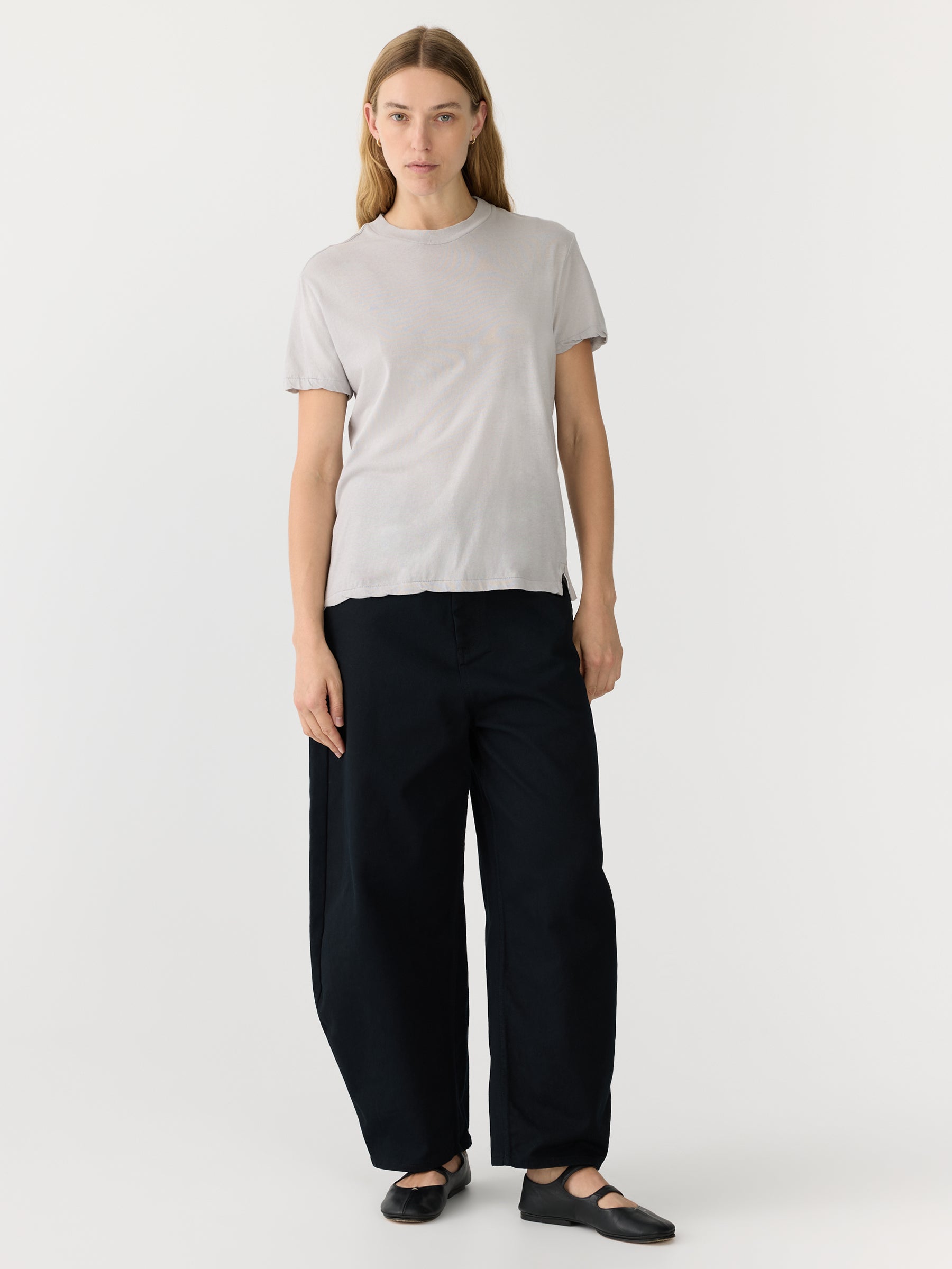 Bassike Regular Classic SS Tshirt Oyster Grey