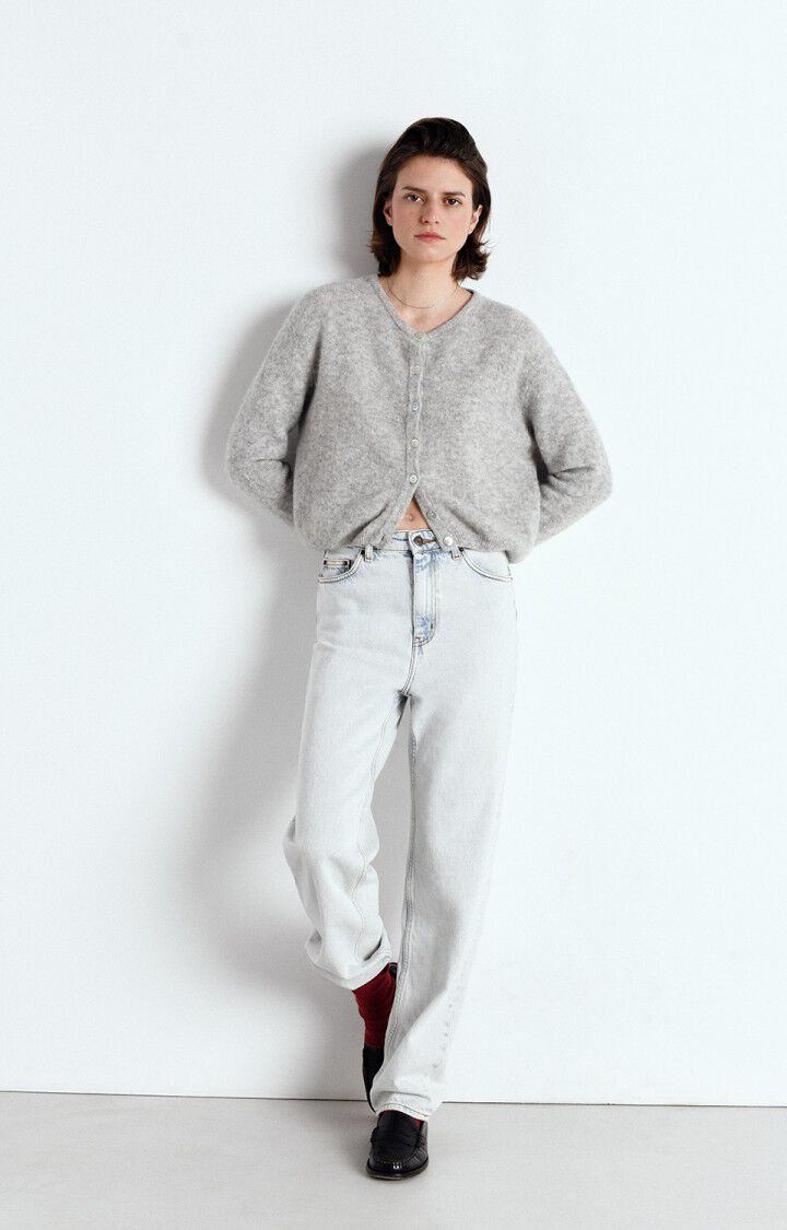 American Vintage Vitow Cardigan Light Grey Melange