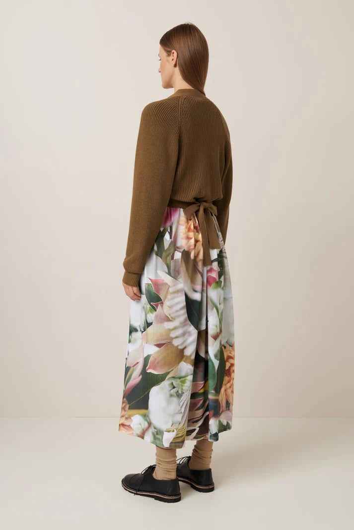 Kowtow Composure Cardigan Dark Spice