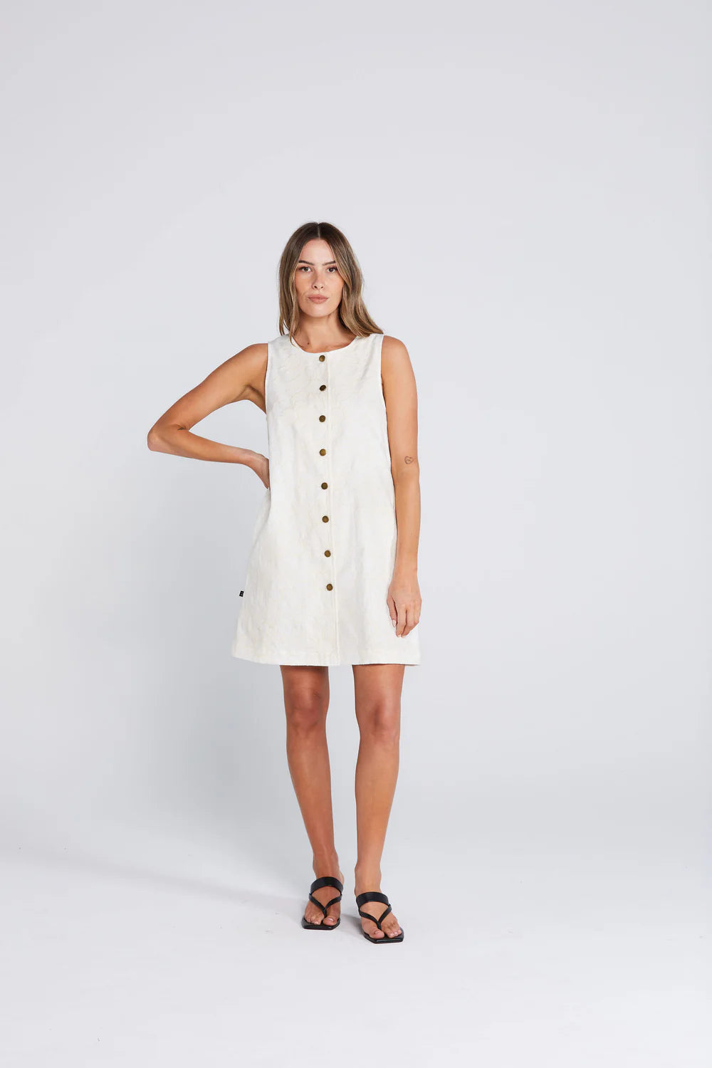 Thing Thing Effortless Dress Creamy Daisy