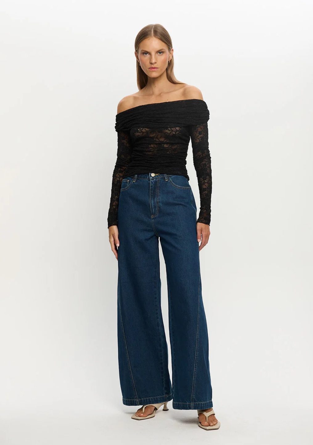 Kivari Marie Lace Top Black