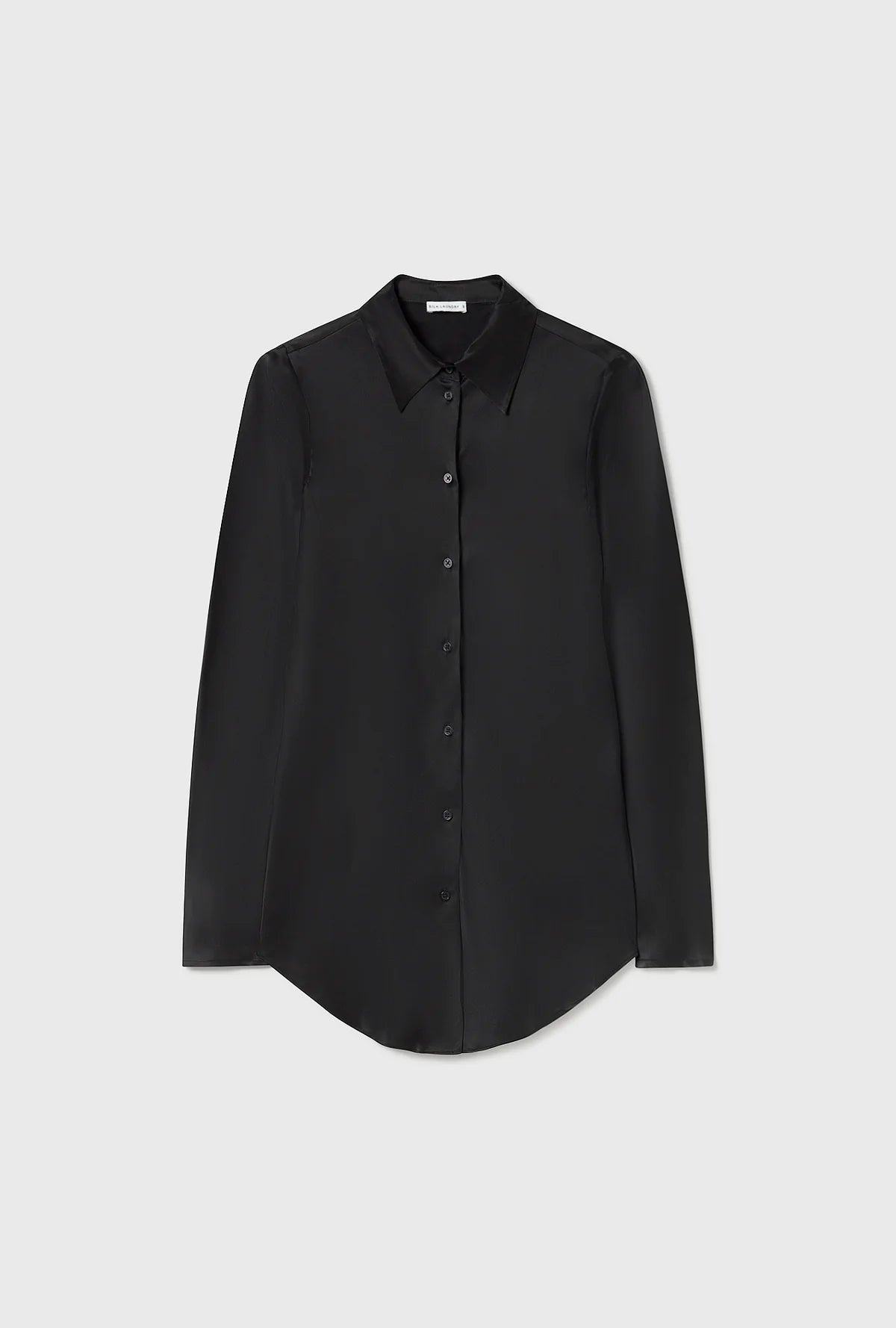 Silk Laundry Bias Shirt Black