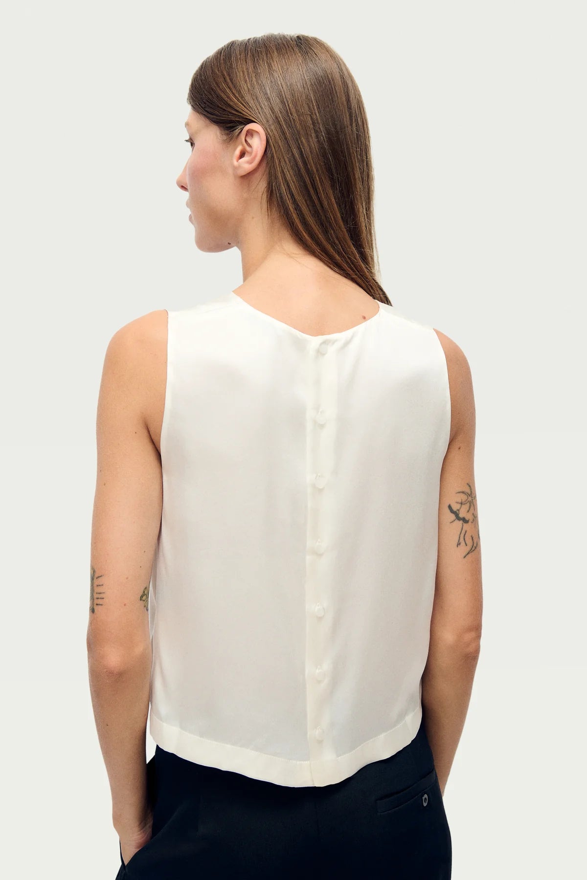 Silk Laundry Elena Top White