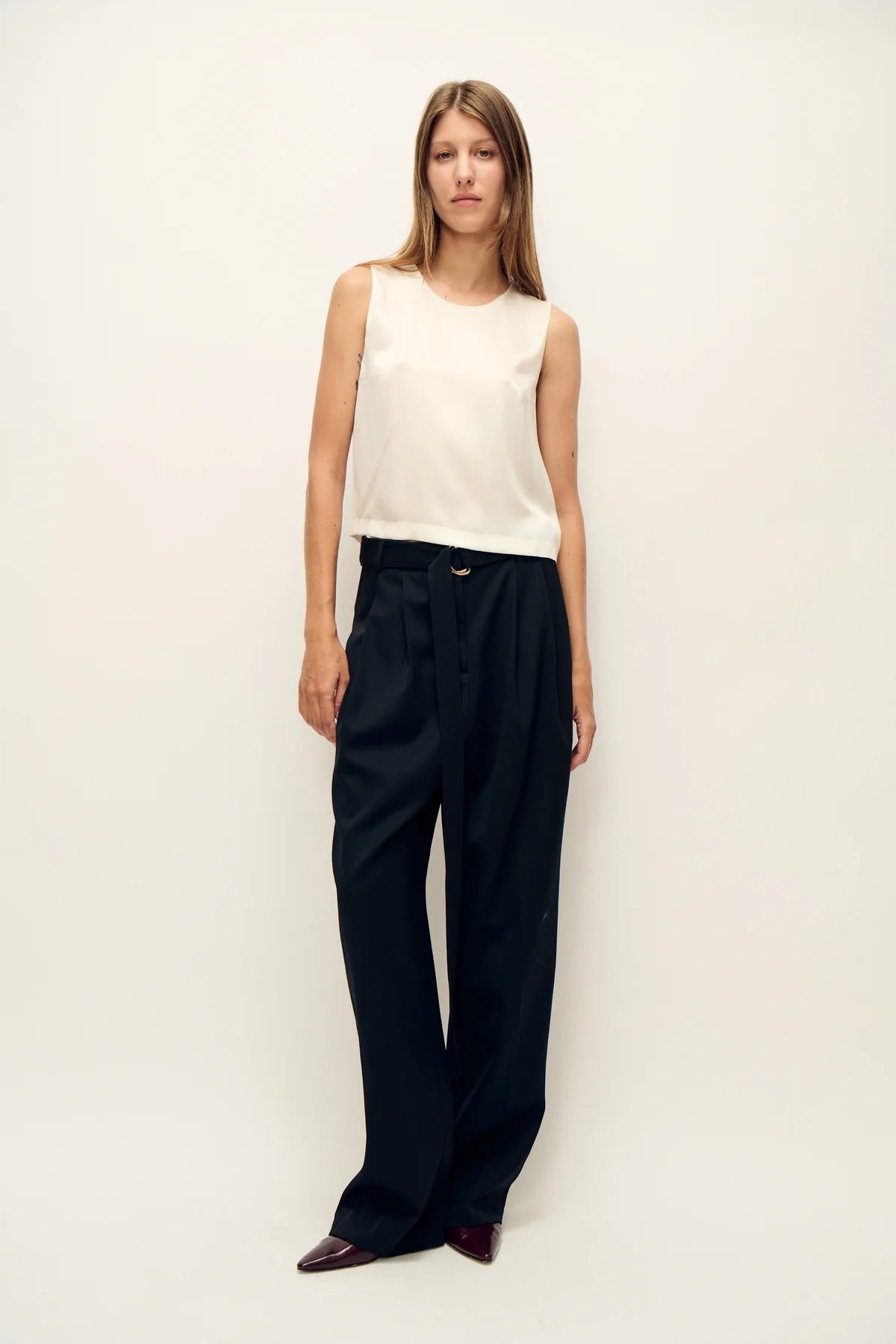 Silk Laundry Elena Top White