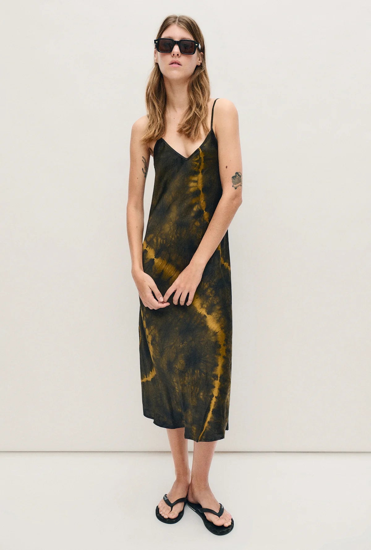 Silk Laundry 90s Slip Dress Tie Dye
