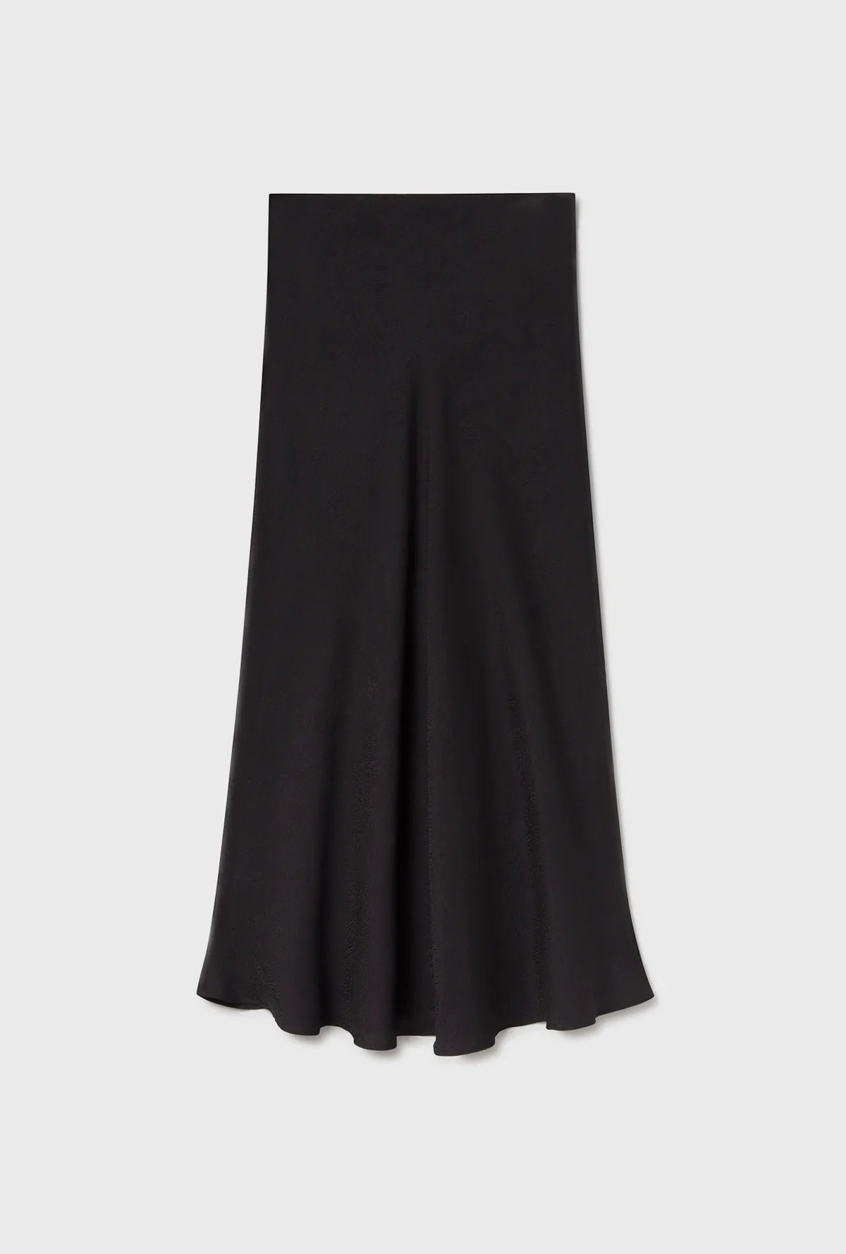 Silk Laundry Long Bias Cut Skirt Black Coral Jacquard