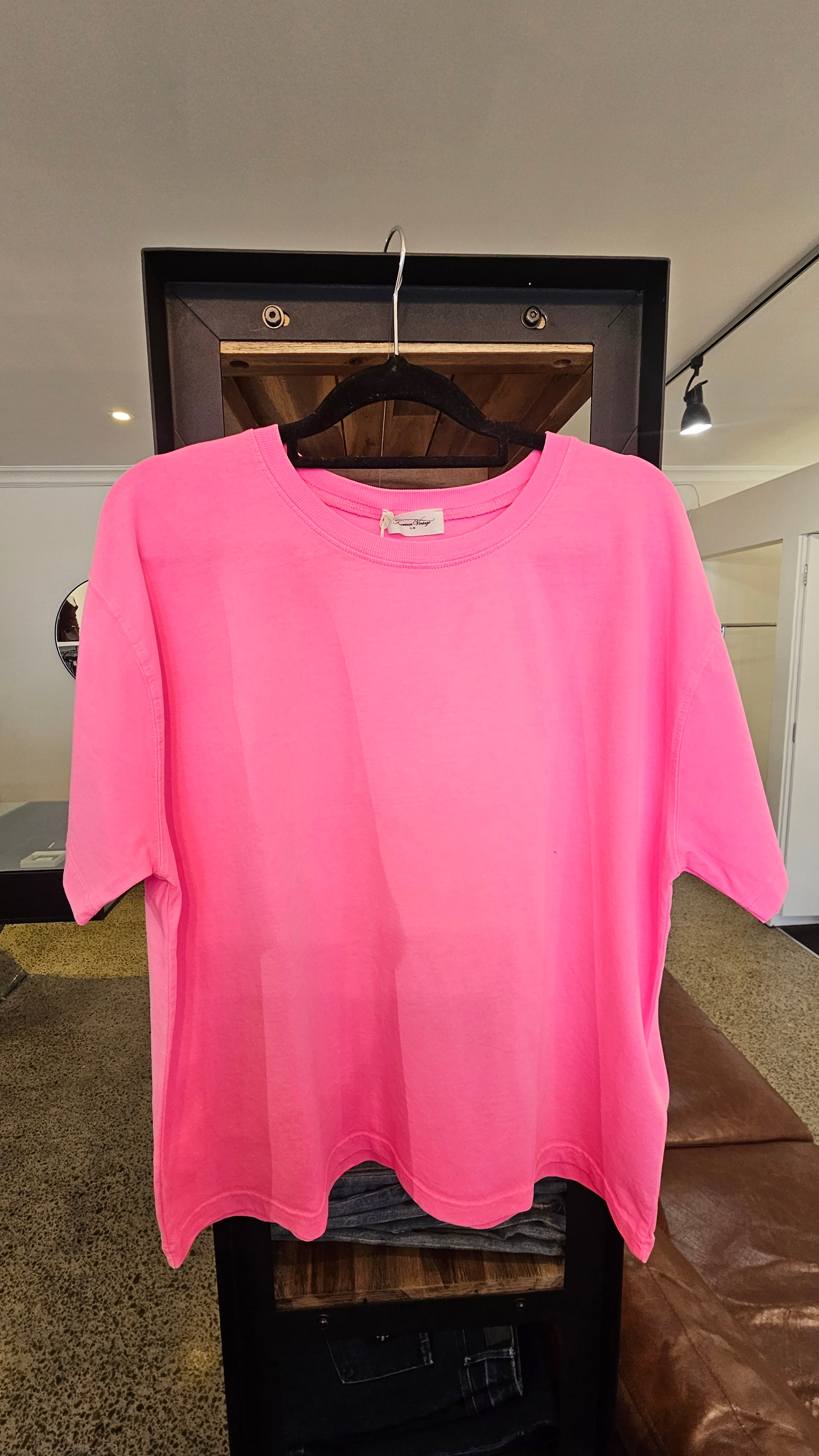 American Vintage Tee Shirt FizValley Fluorescent Pink