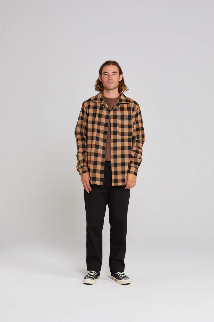 Thing Thing LS Trope Shirt Cocoa Check