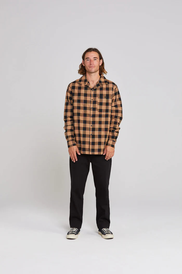 Thing Thing LS Trope Shirt Cocoa Check