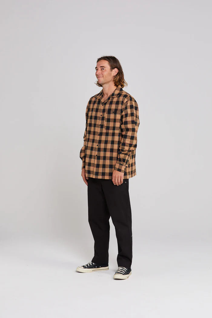 Thing Thing LS Trope Shirt Cocoa Check