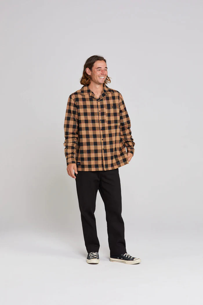 Thing Thing LS Trope Shirt Cocoa Check