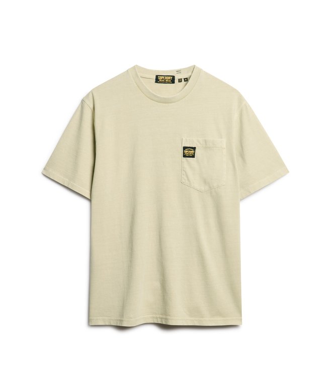 Superdry Contrast Stitch Pocket Tee Washed Pelican Beige