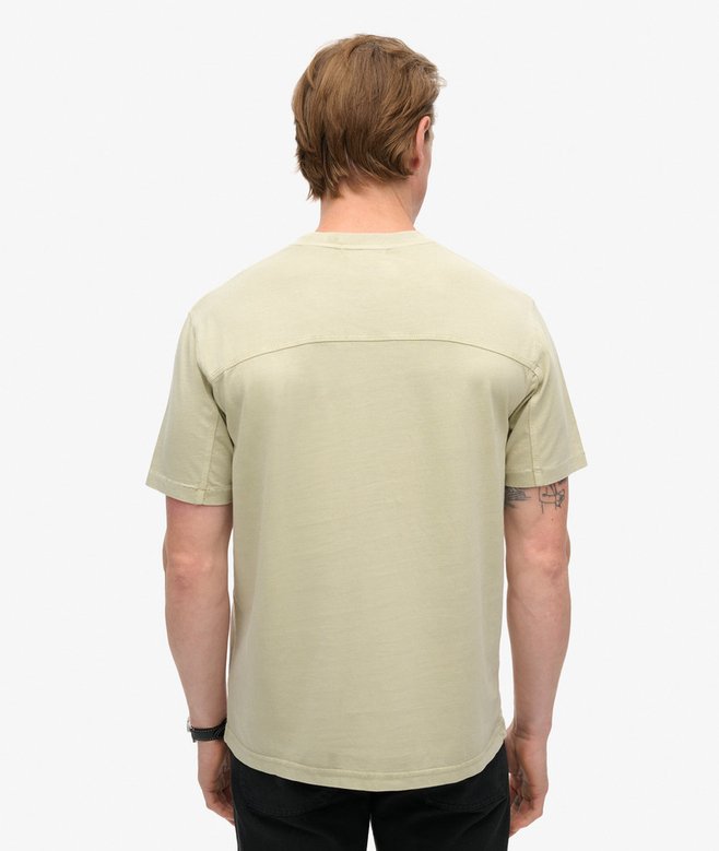 Superdry Contrast Stitch Pocket Tee Washed Pelican Beige