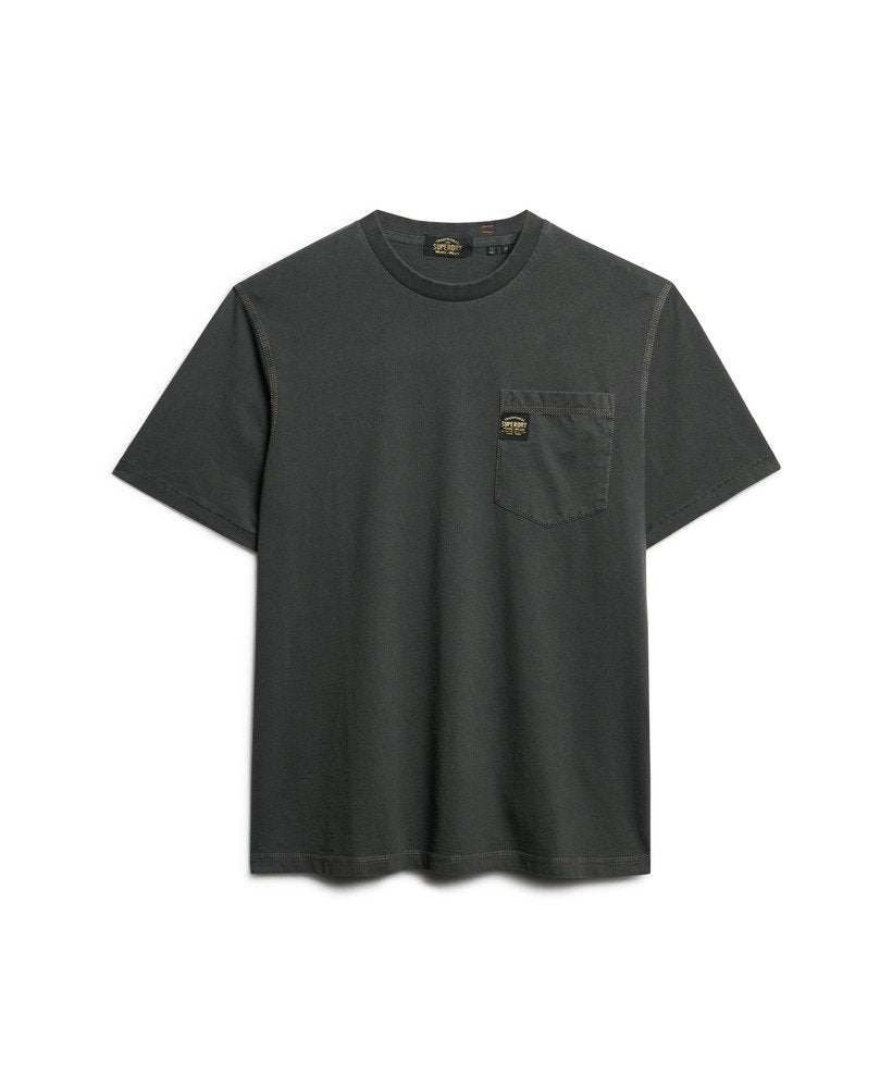 Superdry Contrast Stitch Pocket T-shirt Washed Black