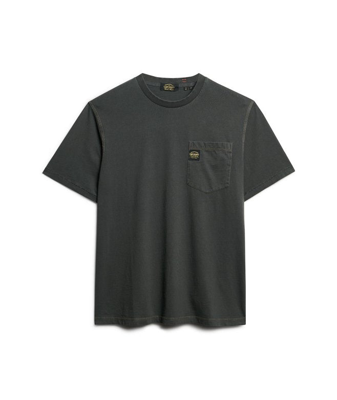 Superdry Contrast Stitch Pocket Tee Washed Black