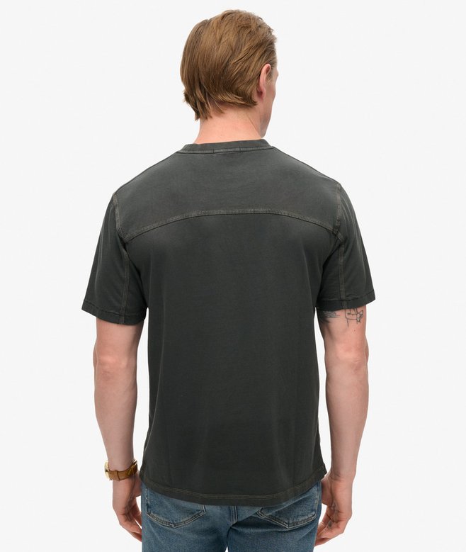 Superdry Contrast Stitch Pocket Tee Washed Black