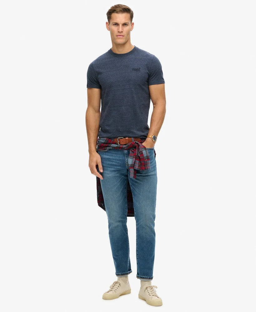 Superdry Essential Logo Tee Dark Indigo Blue Marle