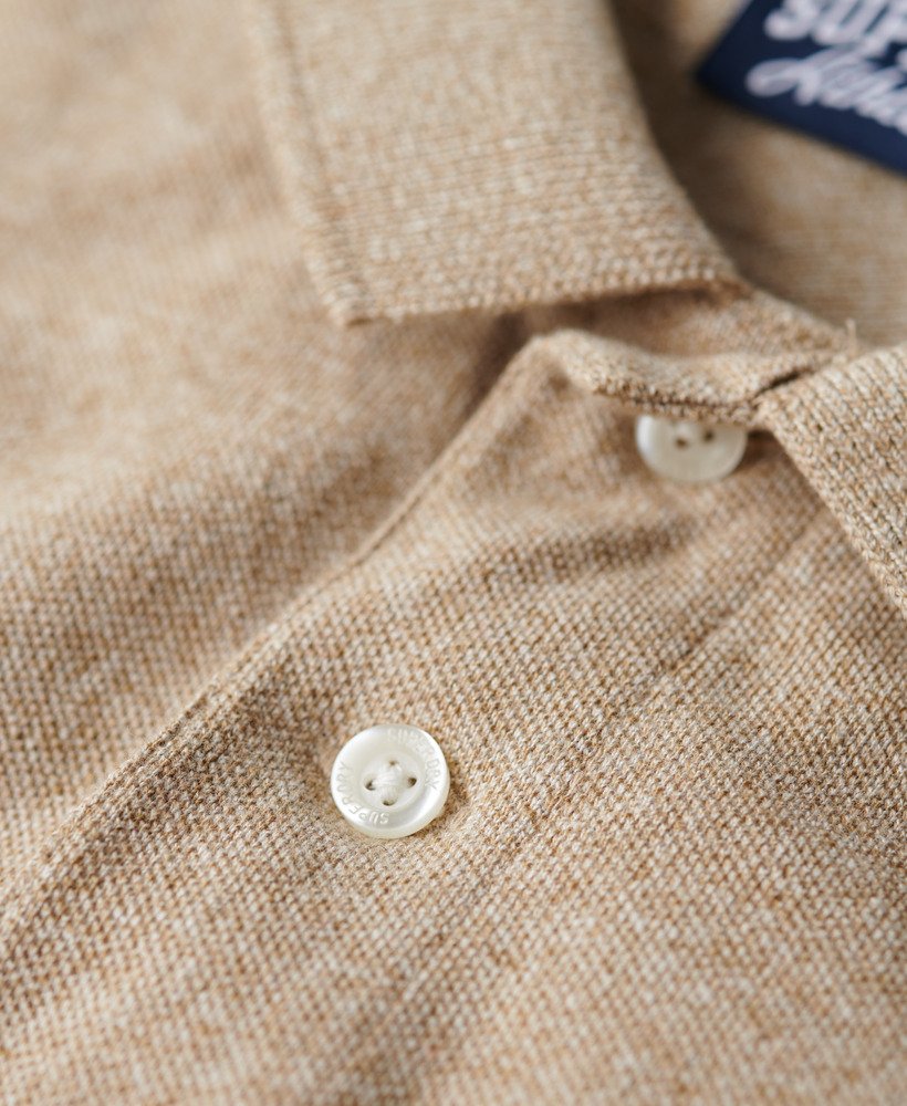 Superdry Classic Pique Polo Tan Fleck