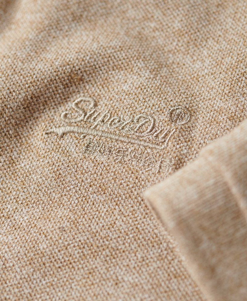 Superdry Classic Pique Polo Tan Fleck