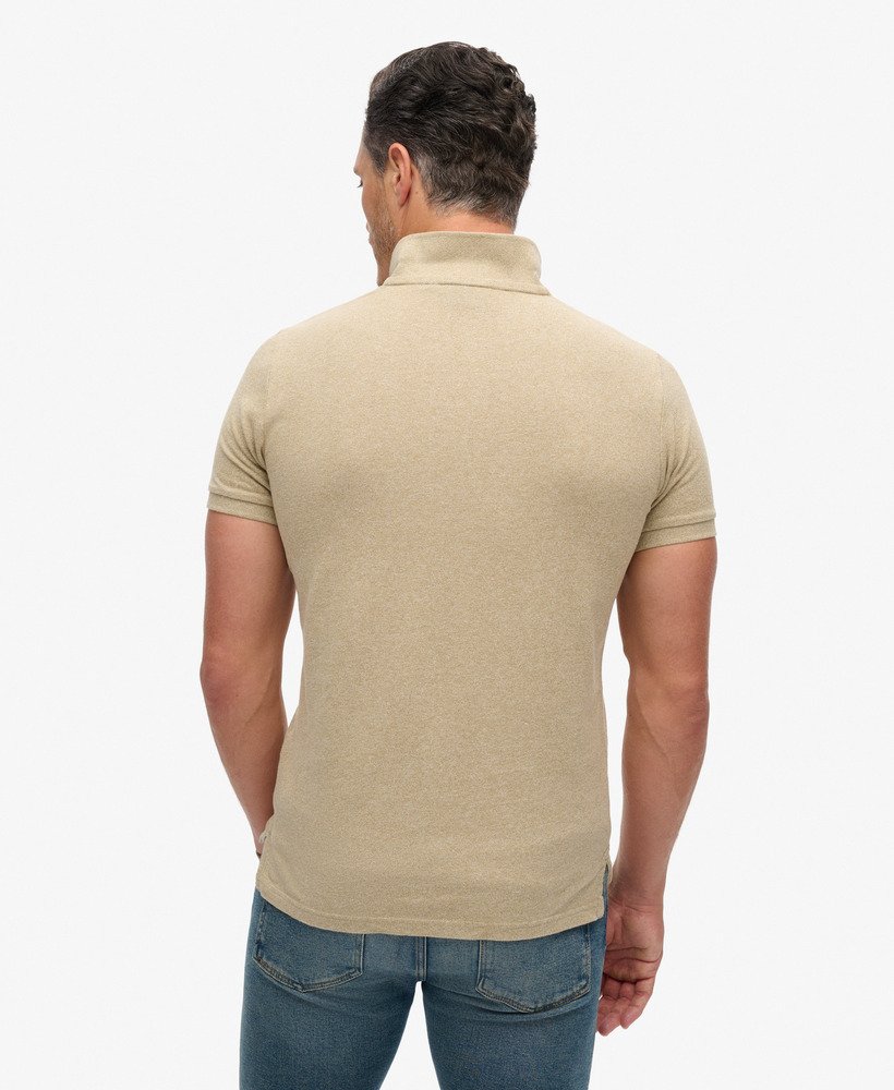 Superdry Classic Pique Polo Tan Fleck