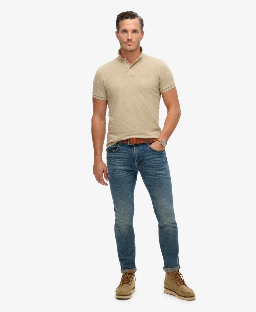 Superdry Classic Pique Polo Tan Fleck