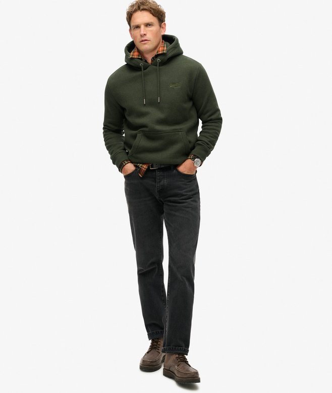Superdry Essential Logo Hoodie Dark Olive Marle