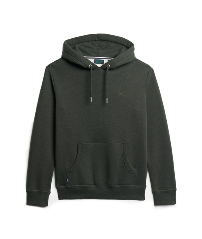 Superdry Essential Logo Hoodie Dark Olive Marle