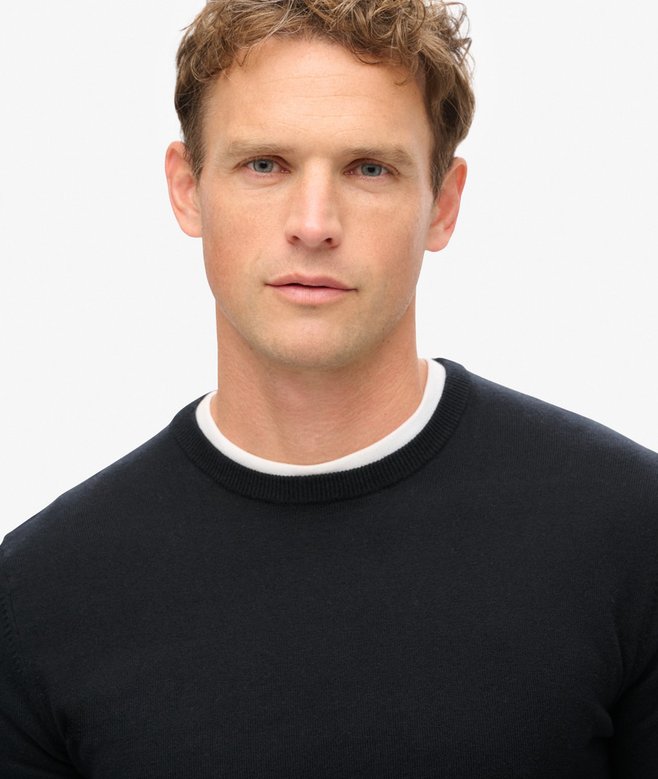 Superdry Essential Cotton/Cashmere Jumper Black