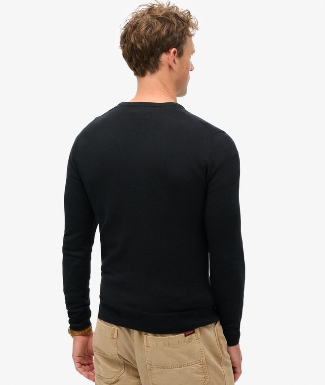 Superdry Essential Cotton/Cashmere Jumper Black