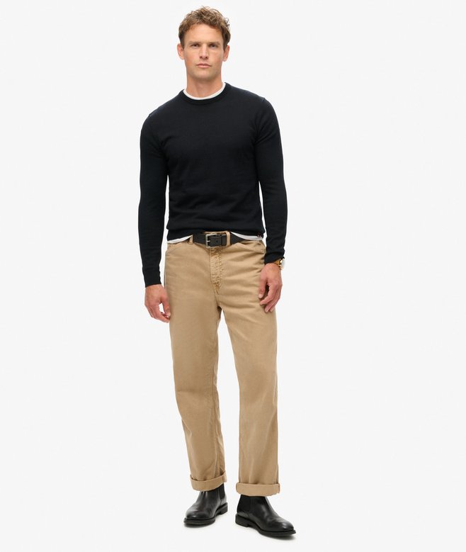 Superdry Essential Cotton/Cashmere Jumper Black