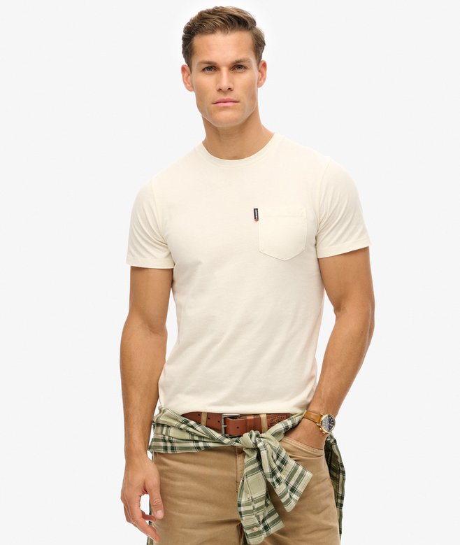 Superdry Classic Essential Logo Tee Bone White