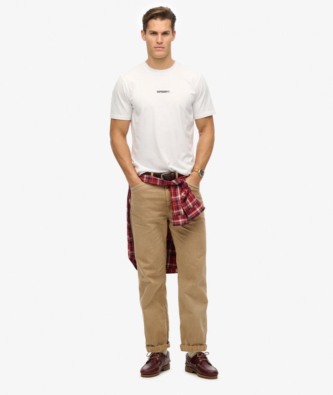 Superdry Micro Logo Tshirt Bone White
