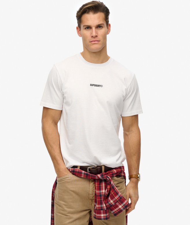 Superdry Micro Logo Tshirt Bone White