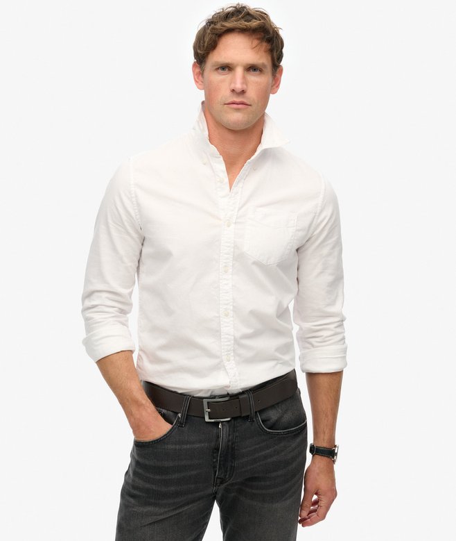 Superdry Cotton LS Oxford Shirt Optic
