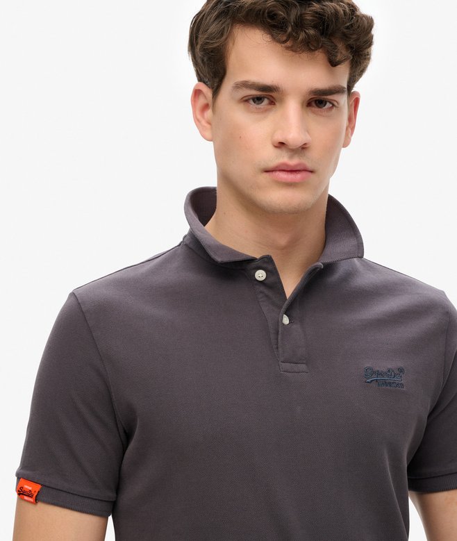 Superdry Vintage Destroy Polo Destroy Graphic Black
