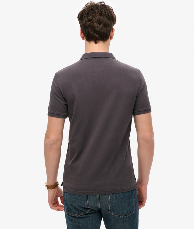 Superdry Vintage Destroy Polo Destroy Graphic Black