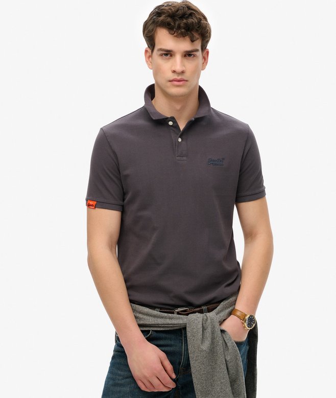 Superdry Vintage Destroy Polo Destroy Graphic Black