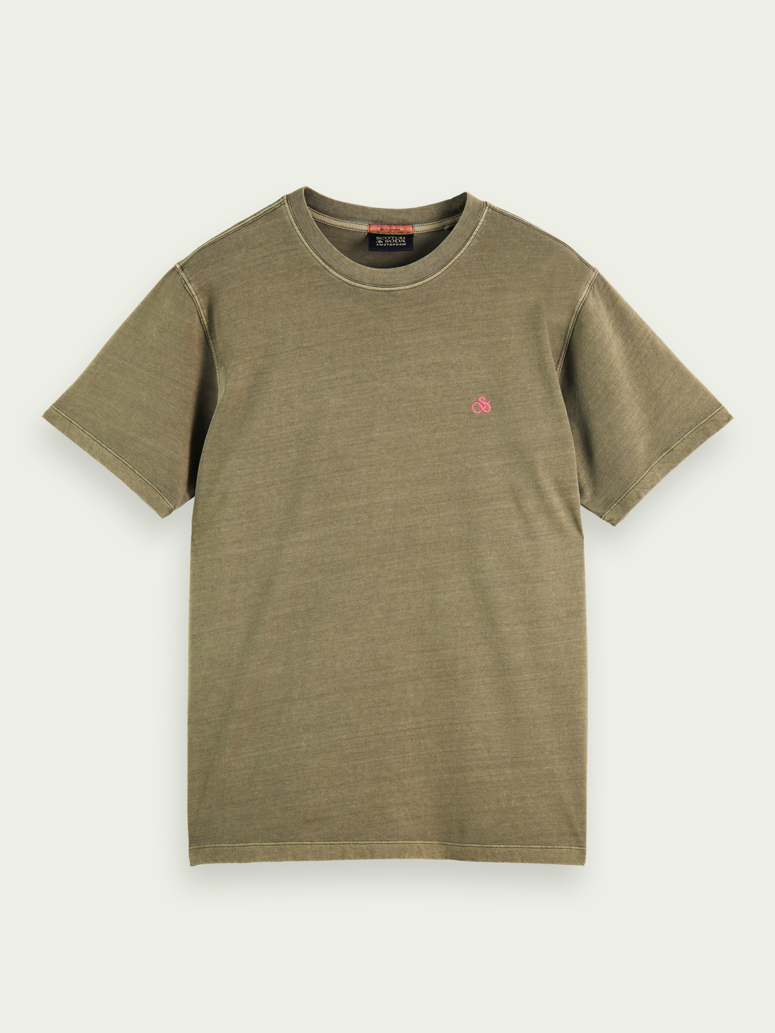 Scotch & Soda Garment Dyed T Shirt Miltary