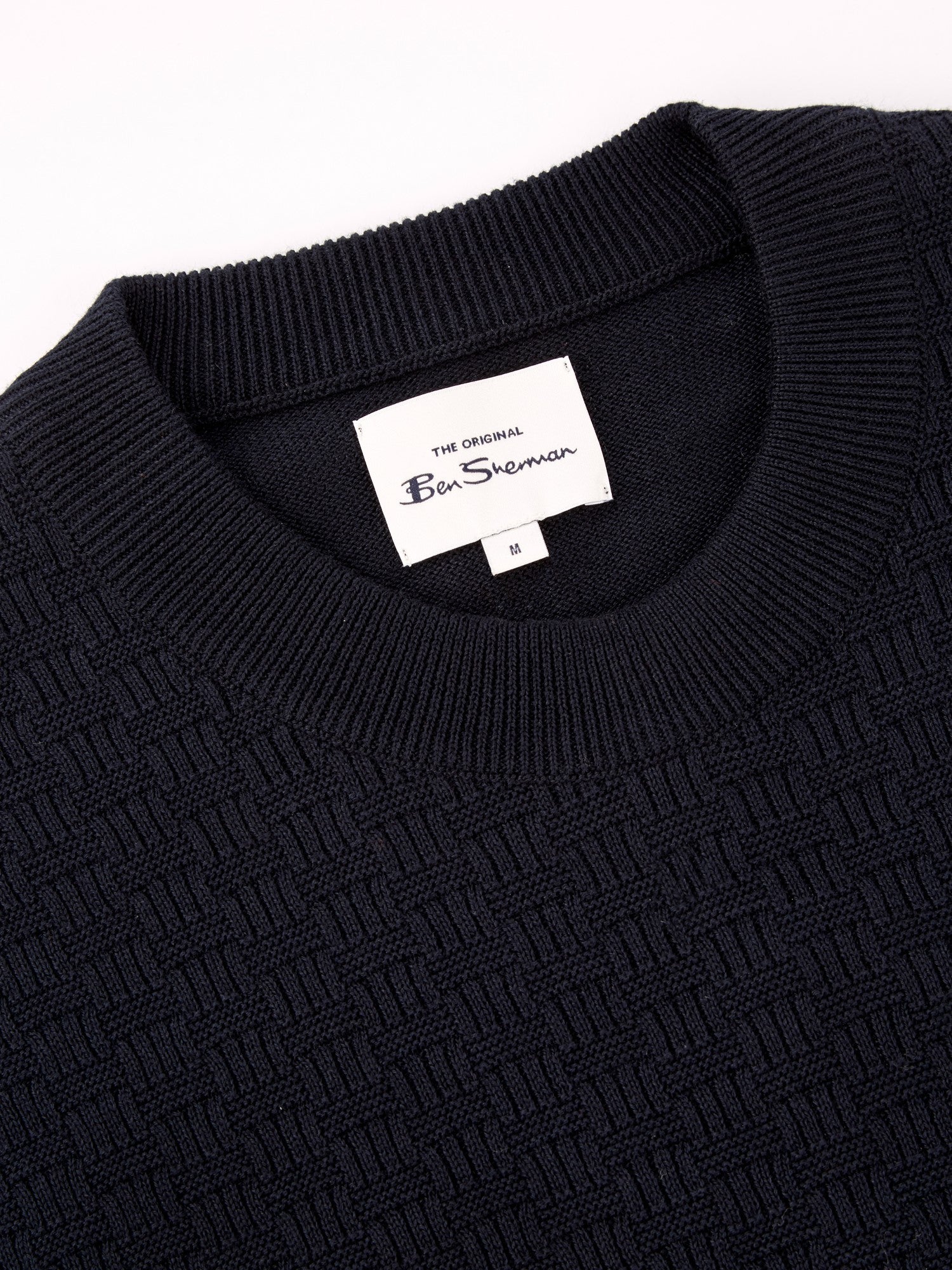 Ben Sherman Textured Front Crew Dark Navy