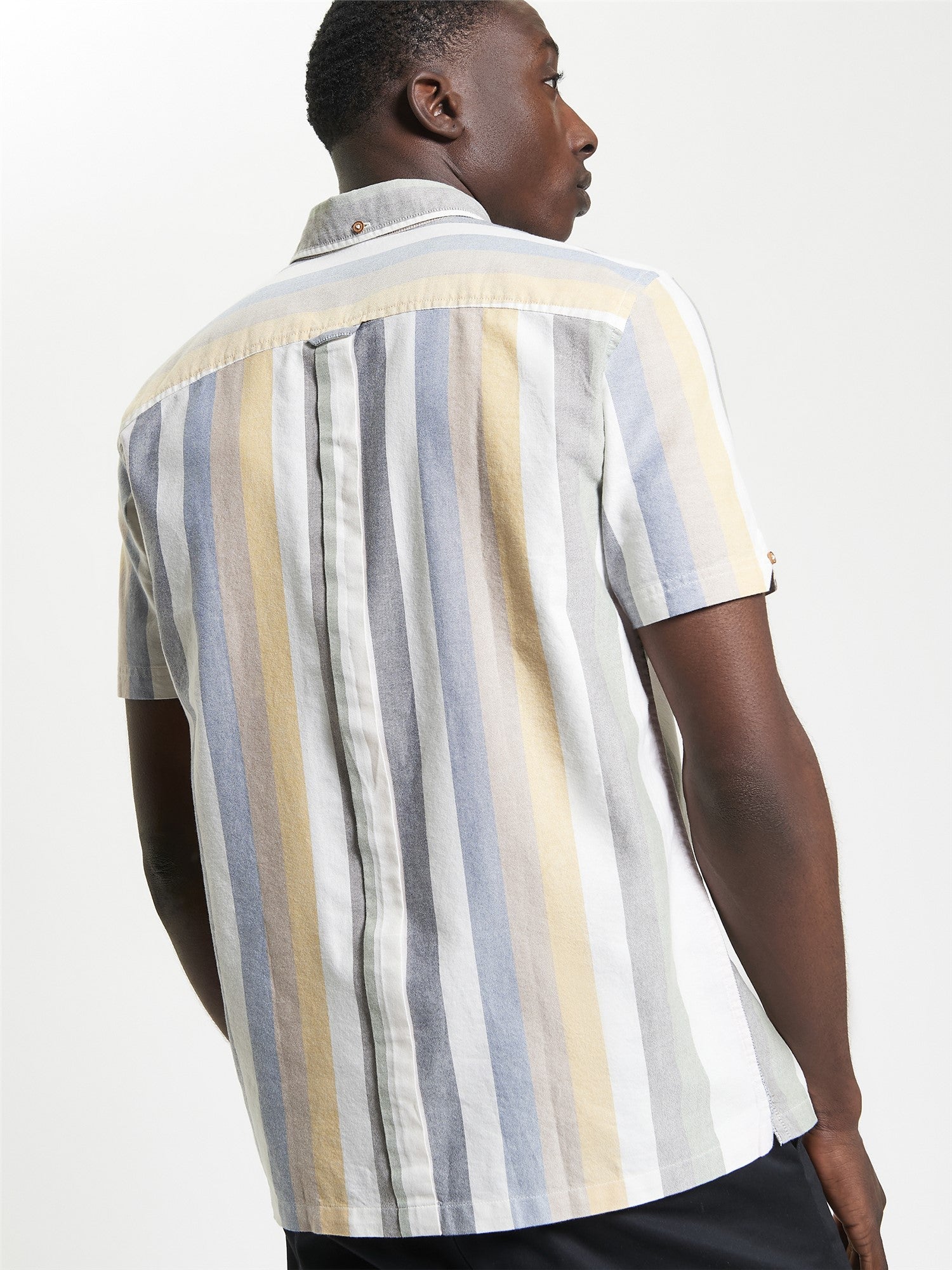 Ben Sherman Candy Stripe SS Shirt Snow White