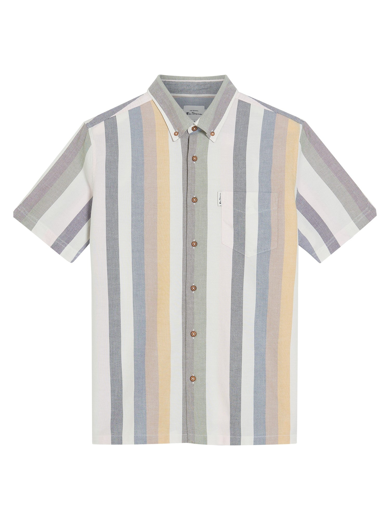Ben Sherman Candy Stripe SS Shirt Snow White