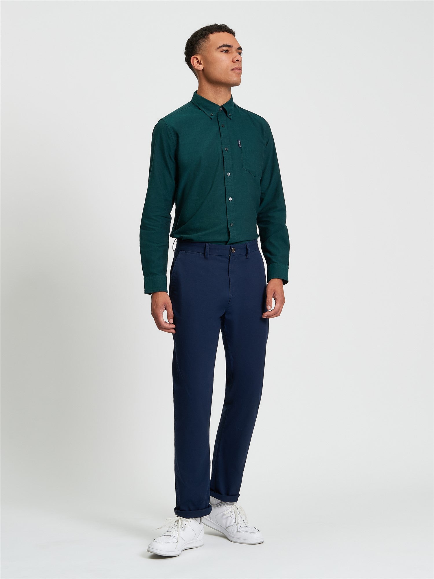 Ben Sherman LS Signature Oxford Shirt Dark Green