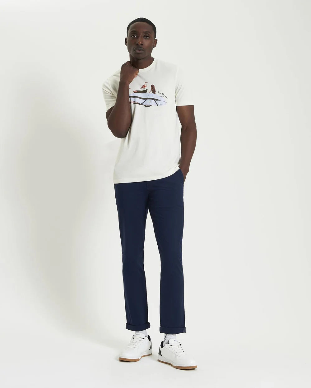 Ben Sherman Surf Scooter Tee Ivory