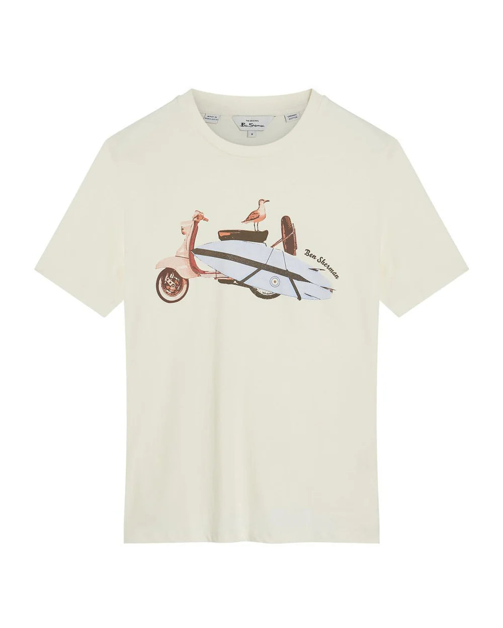 Ben Sherman Surf Scooter Tee Ivory